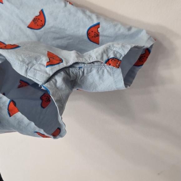 Blue‎ Romper with Watermelon Print - Picture 4 of 5